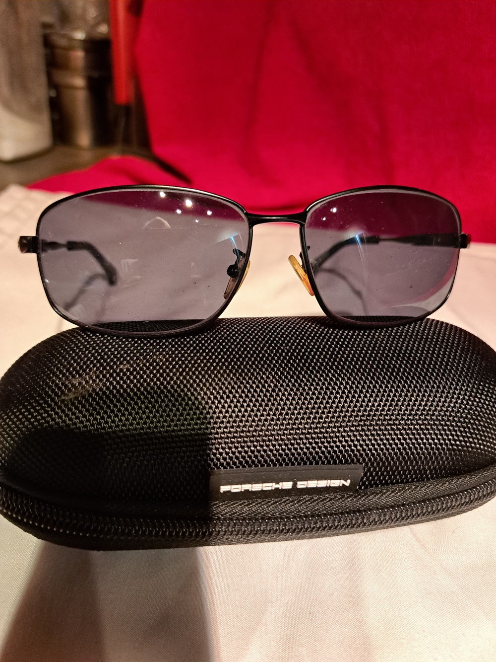 Porsche Design Men's Sunglasses with Black Case - Black Frame, Gray Lenses
